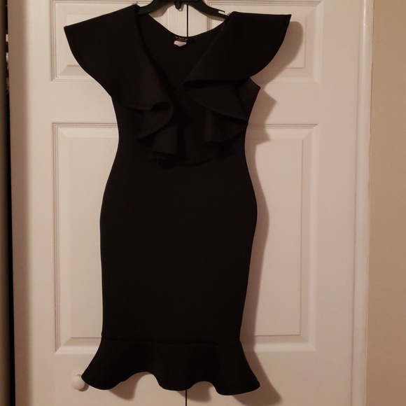 Black Ruffle Dress - Picture 2 of 2